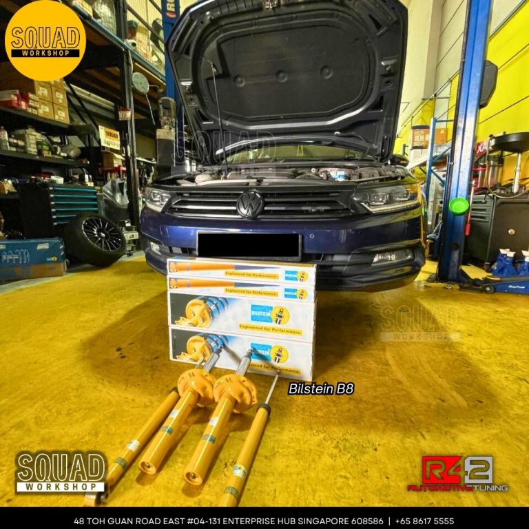 Passat B8 with Bilstein B8 suspension upgrade at Squad Workshop Singapore